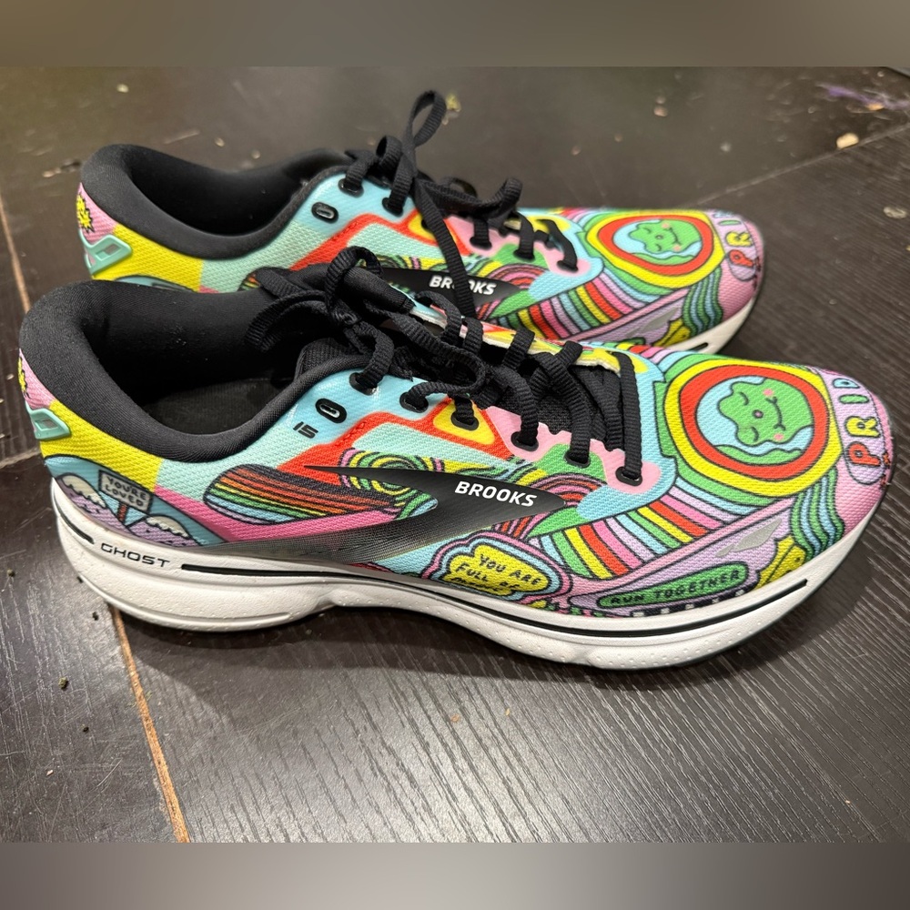Brooks Wednesday Holmes x Ghost 15 Pride Mens 10.5 sneakers running shoes